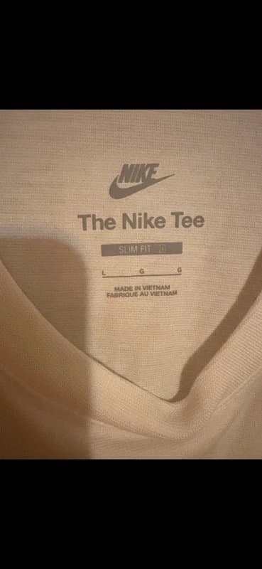 Nike Bnwot Nike baby tee white crop top size large L
