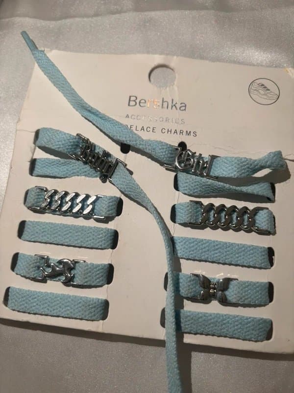 Bershka Bershka Light Blue Shoe Laces with Charms
