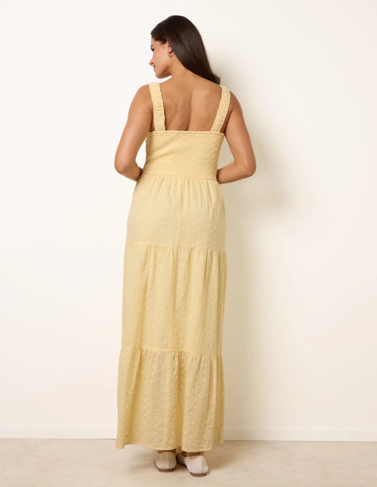 Blue Vanilla Broderie Button Down Maxi Dress - 4