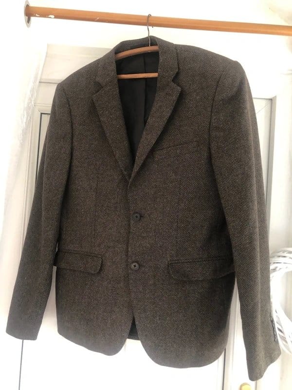 New Look Brown Wool Blend Men's Suit Jacket