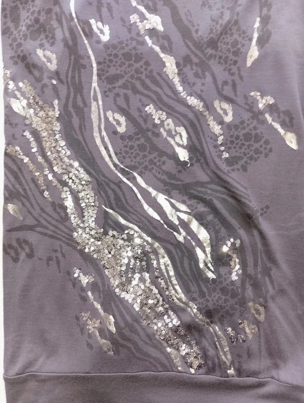 New Look Y2k 00's Grey Sequin Vest Top Size 10