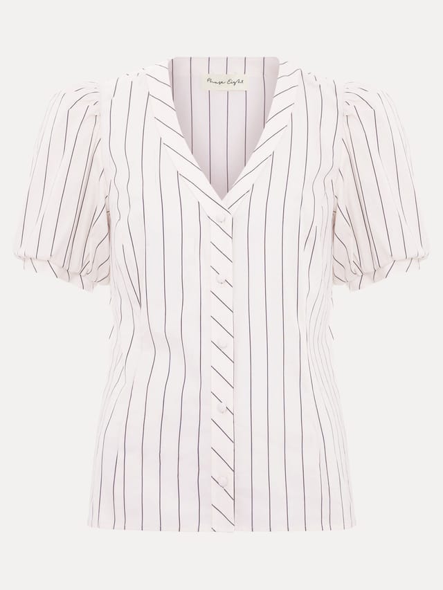 Phase Eight Phase Eight Women's Elora V-Neck Blouse in White - 2