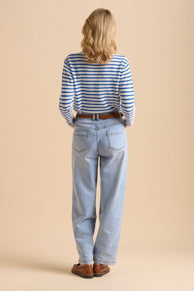 Brakeburn Brakeburn Women's Barrel Leg Jeans in Blue - 2
