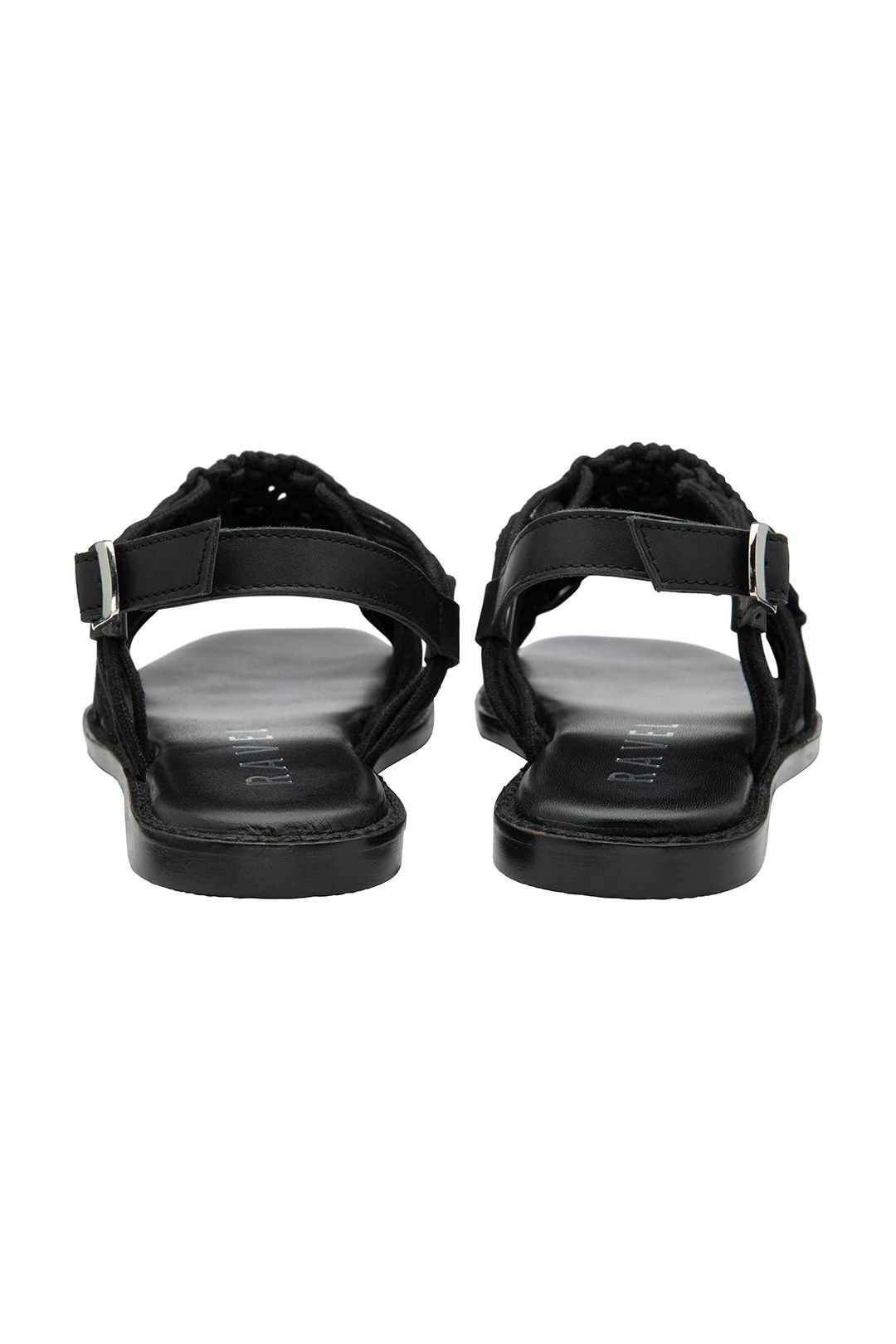 Ravel Ravel Women's 'Elrig' Textile Weave Flat Sandals in Black - 3