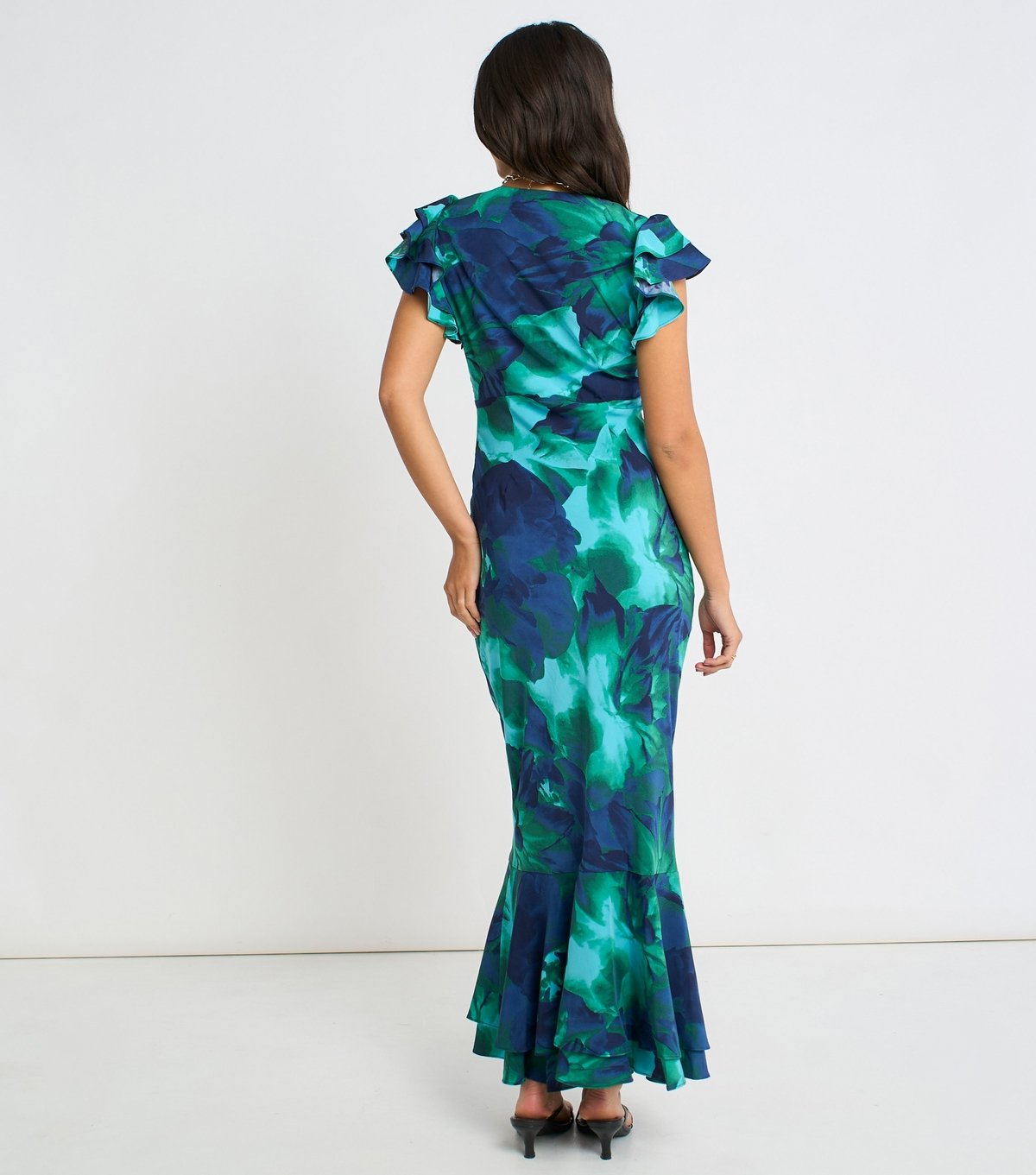 Gini London Women's Green Floral Print Maxi Dress Gini London New Look - 4