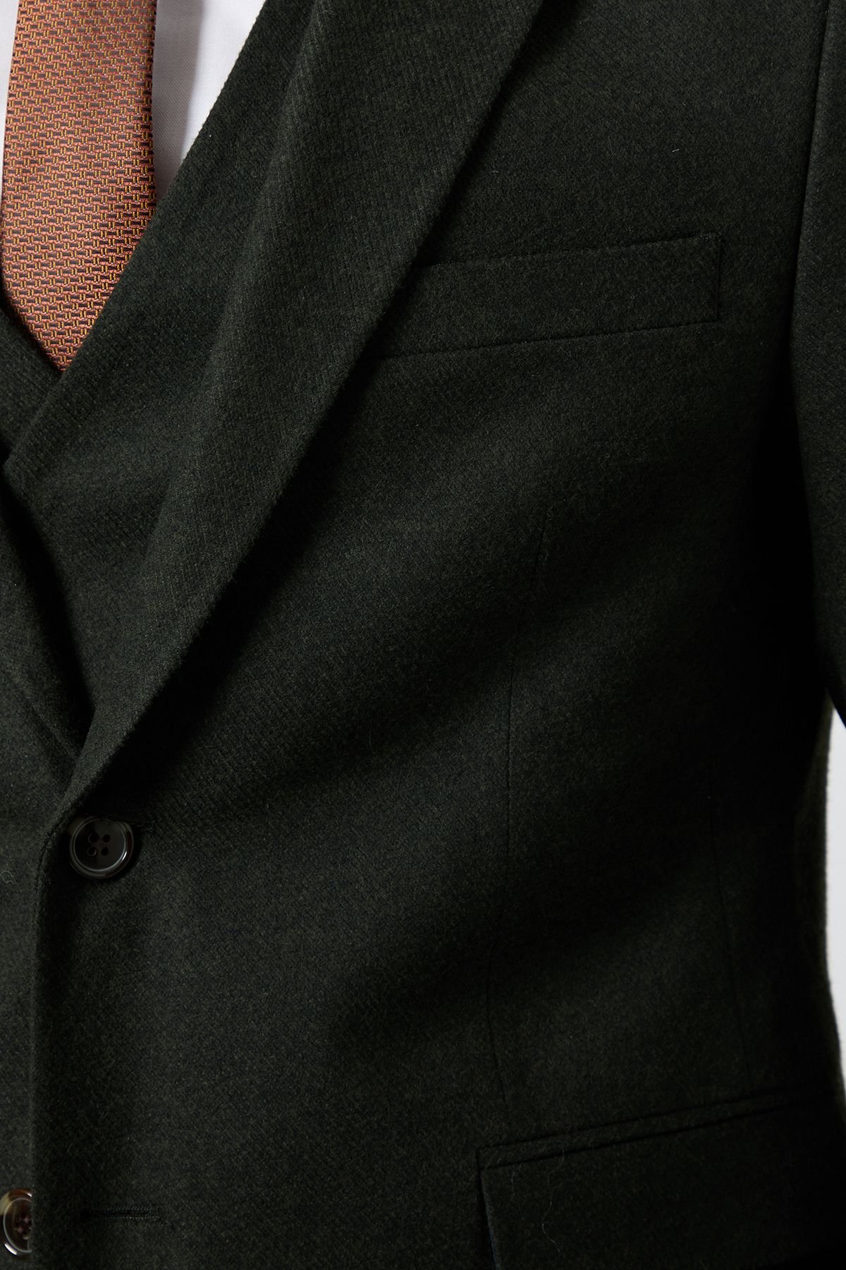 Burton Burton Men's Dark Green Tweed Look Tailored Fit Jacket - 3