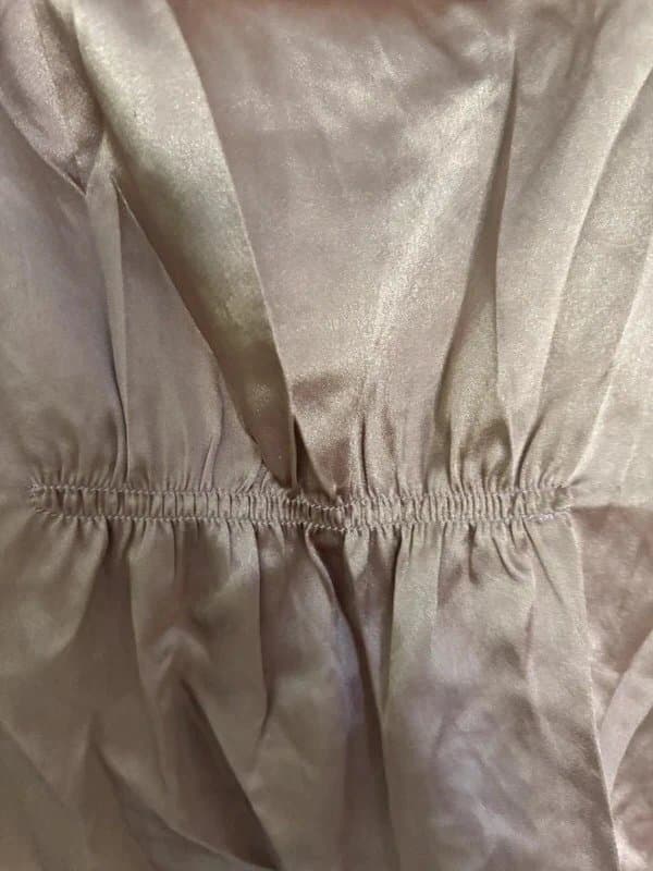 La Redoute Y2K size 14 Dusky pink satin camisole with lace from la redoute