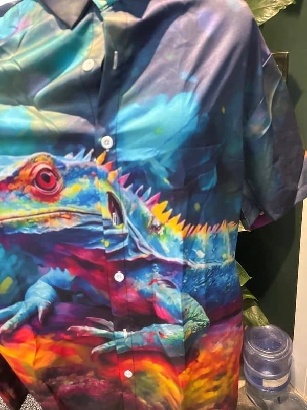 The Unbranded Brand Xxl lizard great gift Hawaiian new shirt perfect holidays summer or stags