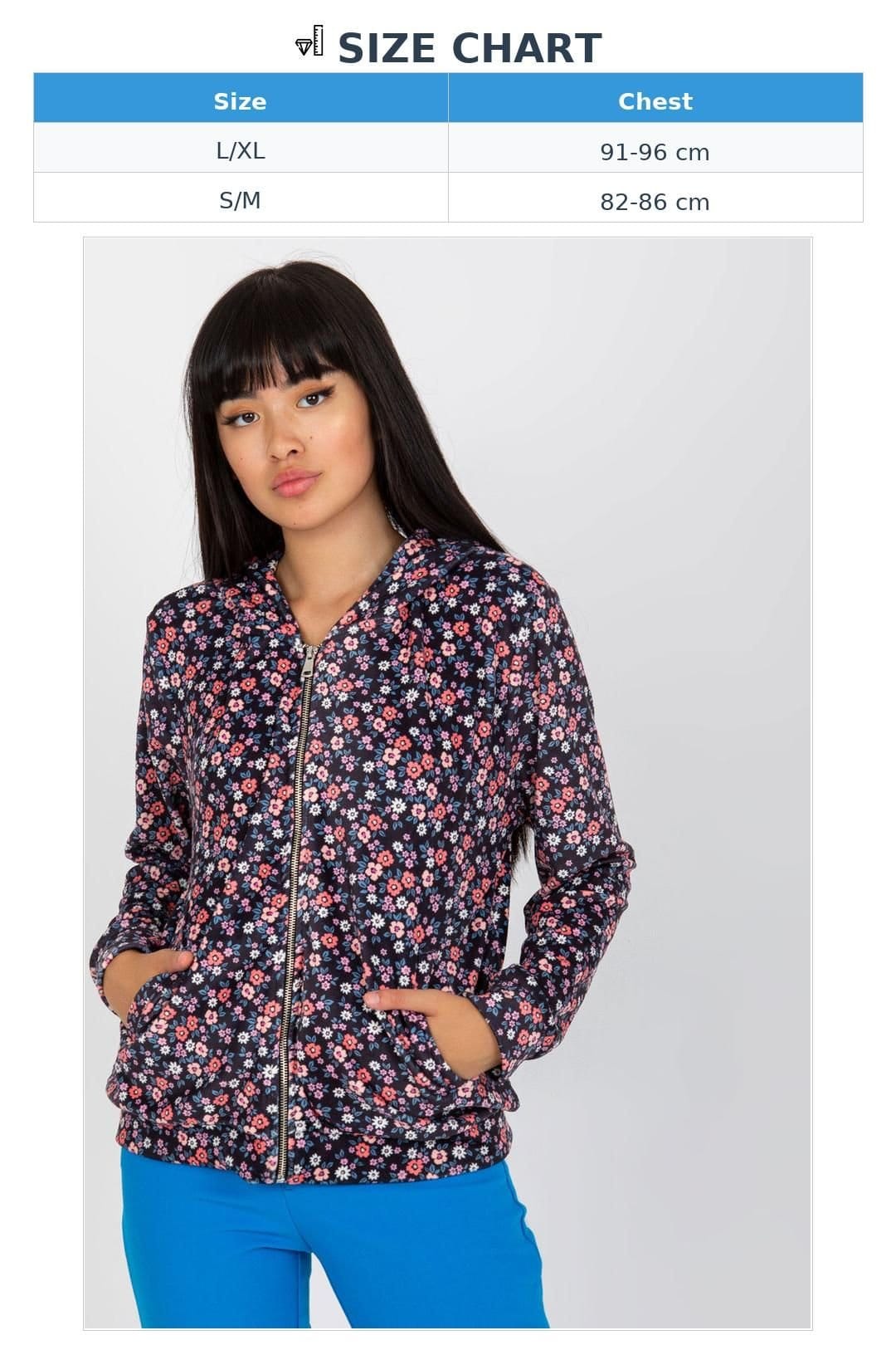 Love Lace Love Lace Women's Zip Front Long Sleeve Sweatshirt Style 169897 in Navy - 4