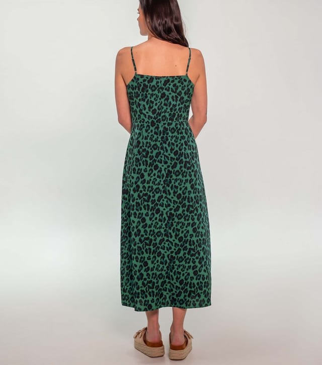 Sunshine Soul Women's Green Animal Print Strappy Midi Sundress Sunshine Soul New Look - 3