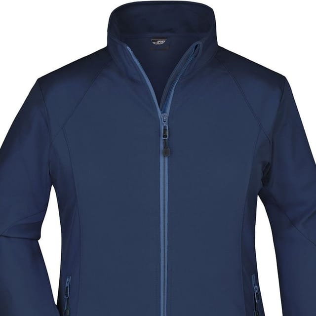 James and Nicholson James and Nicholson Women's Plain Stretch Soft Shell Jacket in Navy - 2