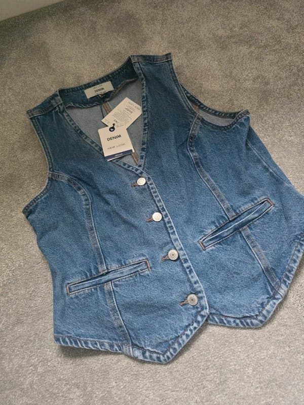 New Look Denim waistcoat size 14 BNWT