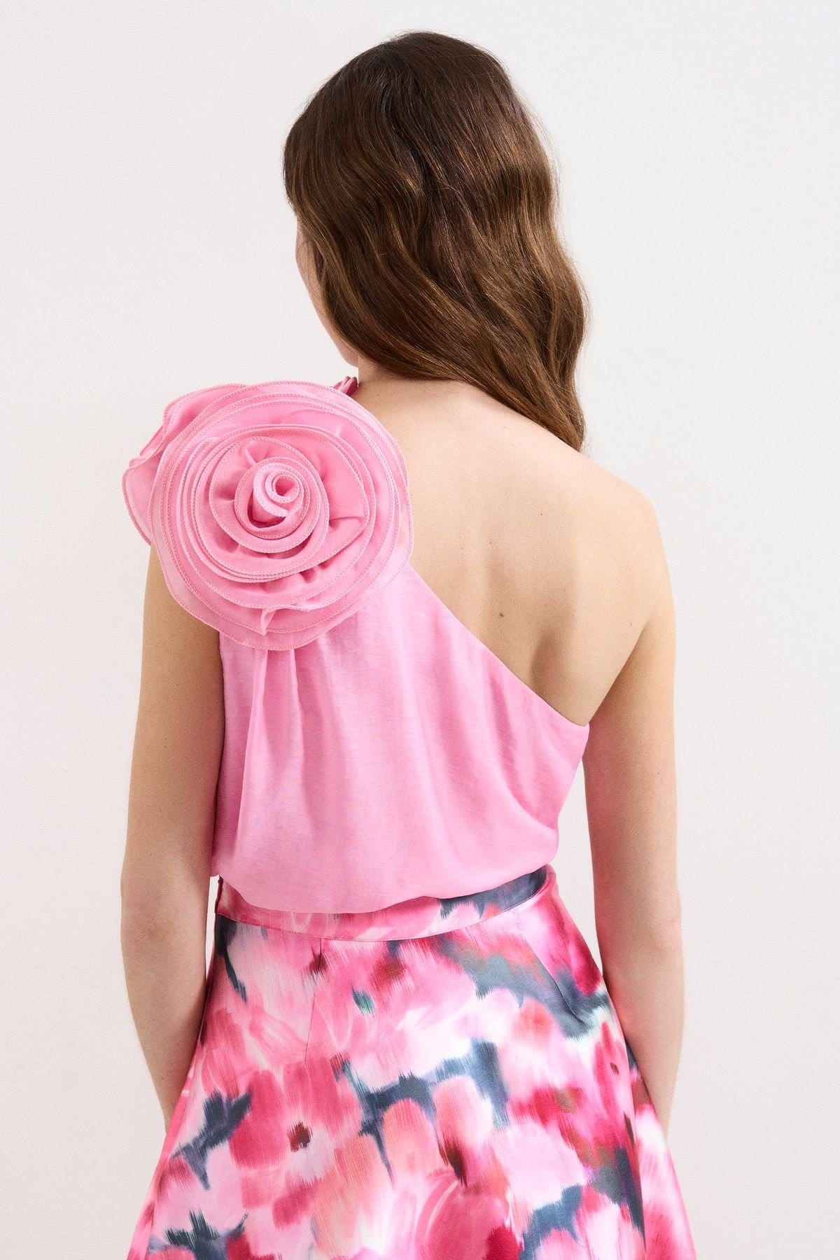 Phase Eight Phase Eight Women's Angelina One Shoulder Corsage Top in Light Pink - 4