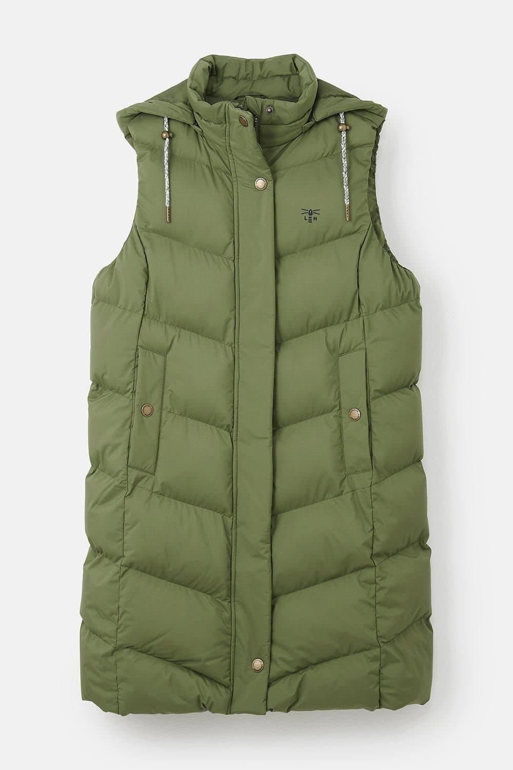 Lighthouse Clothing Lighthouse Clothing Women's Savannah Long Gilet in Olive