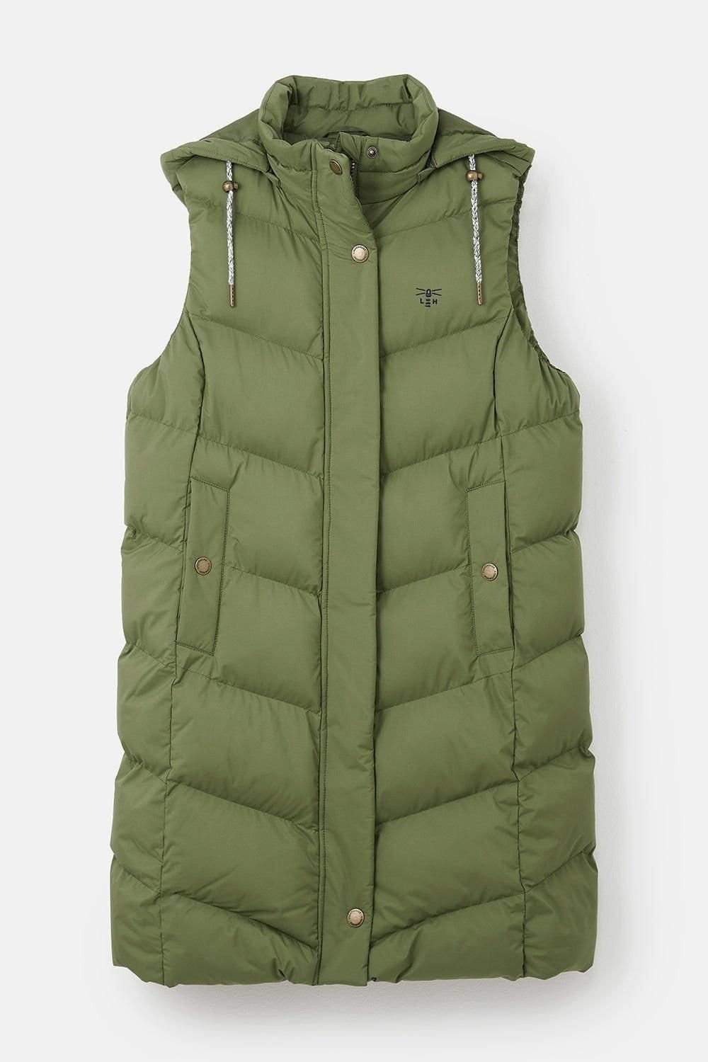 Lighthouse Clothing Lighthouse Clothing Women's Savannah Long Gilet in Olive - 1
