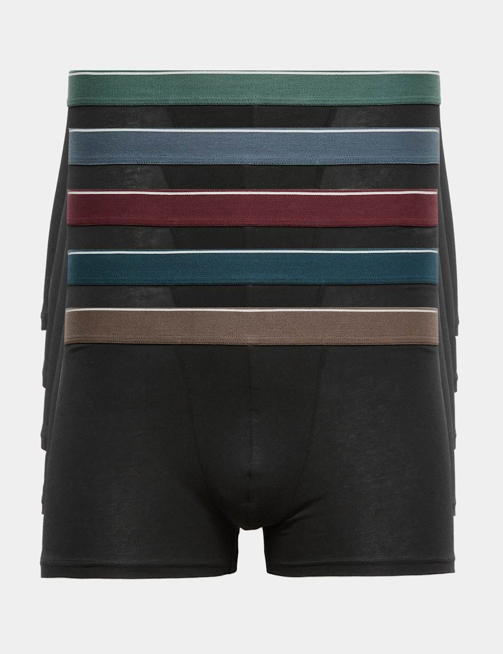 Marks & Spencer M&S 10pk Cotton Stretch Hipsters Black Mix - 1