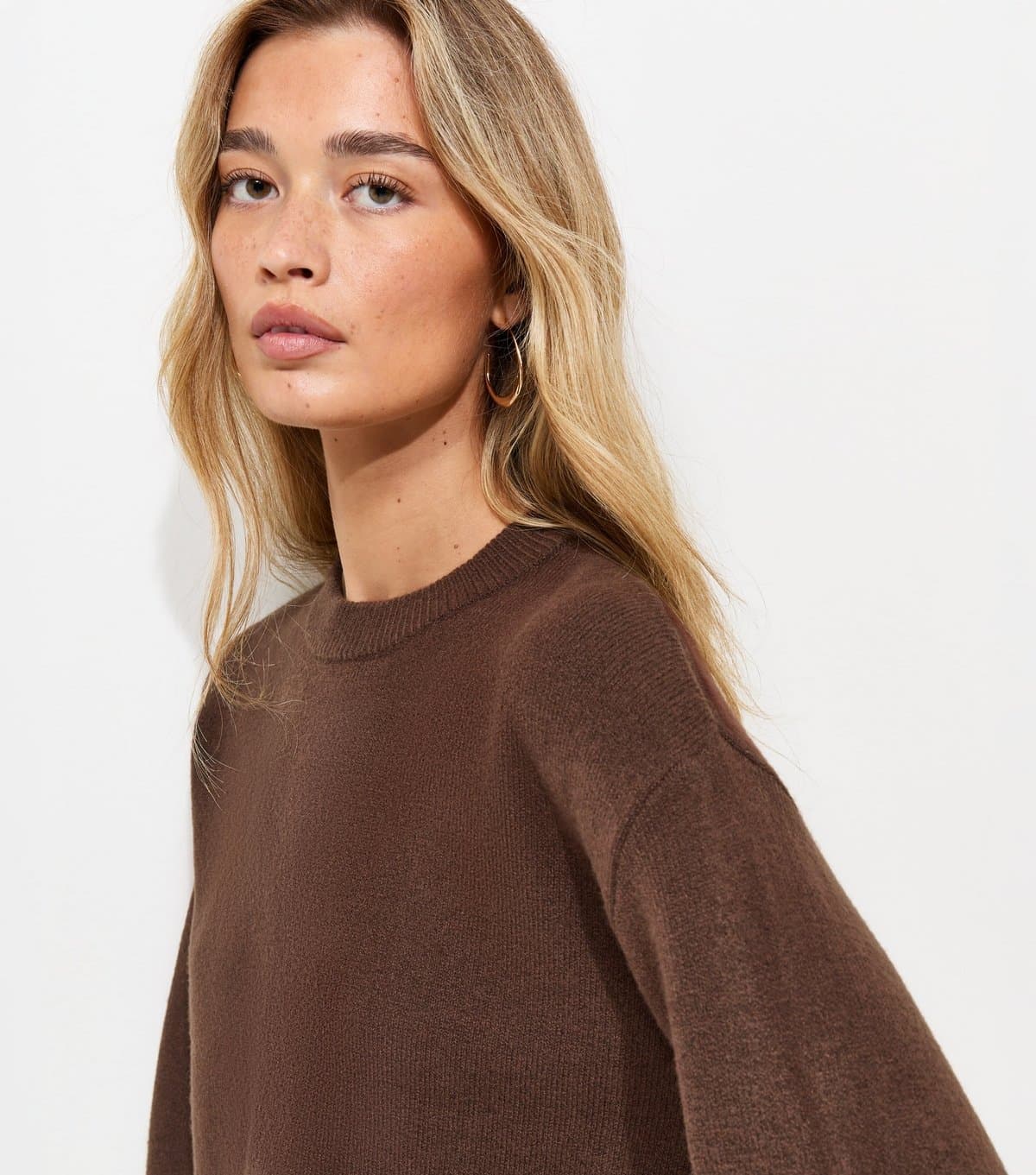New Look Women's Tall Brown Midweight Crew Neck Jumper New Look