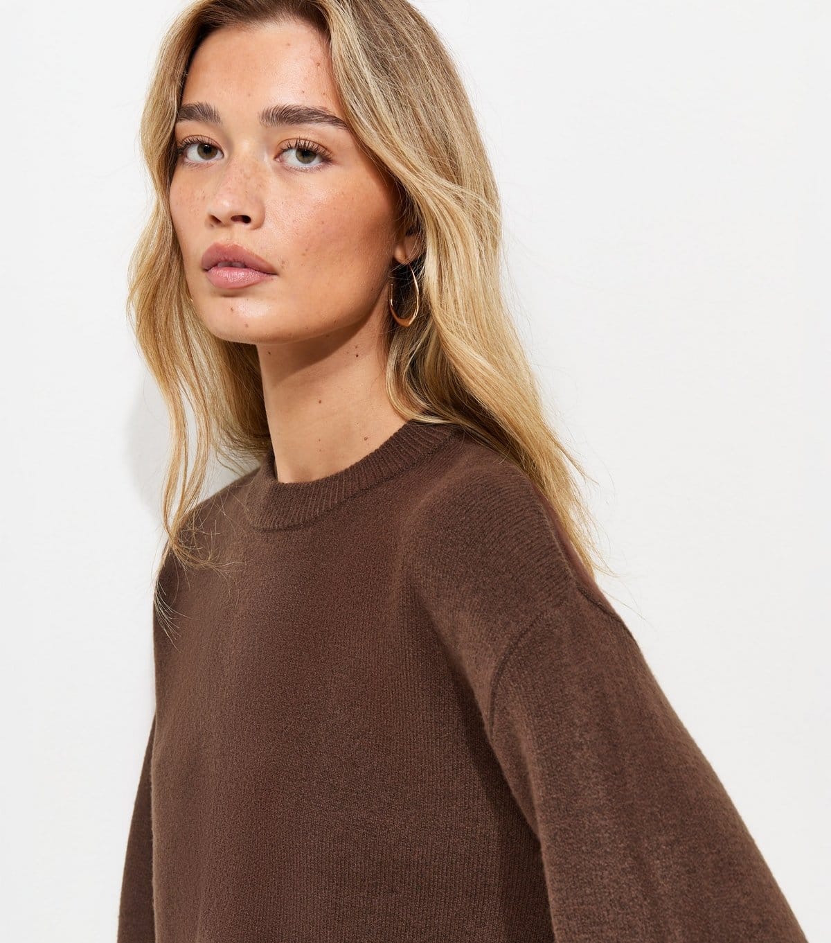 New Look Brown Midweight Crew Neck Jumper For Tall Women