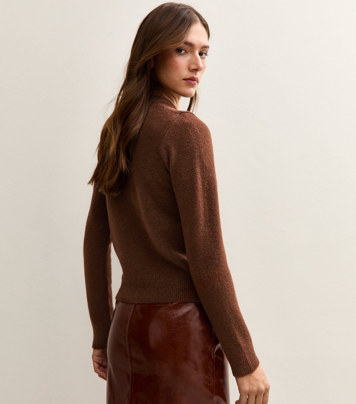 New Look Women's Dark Brown Crew Neck Jumper New Look - 4