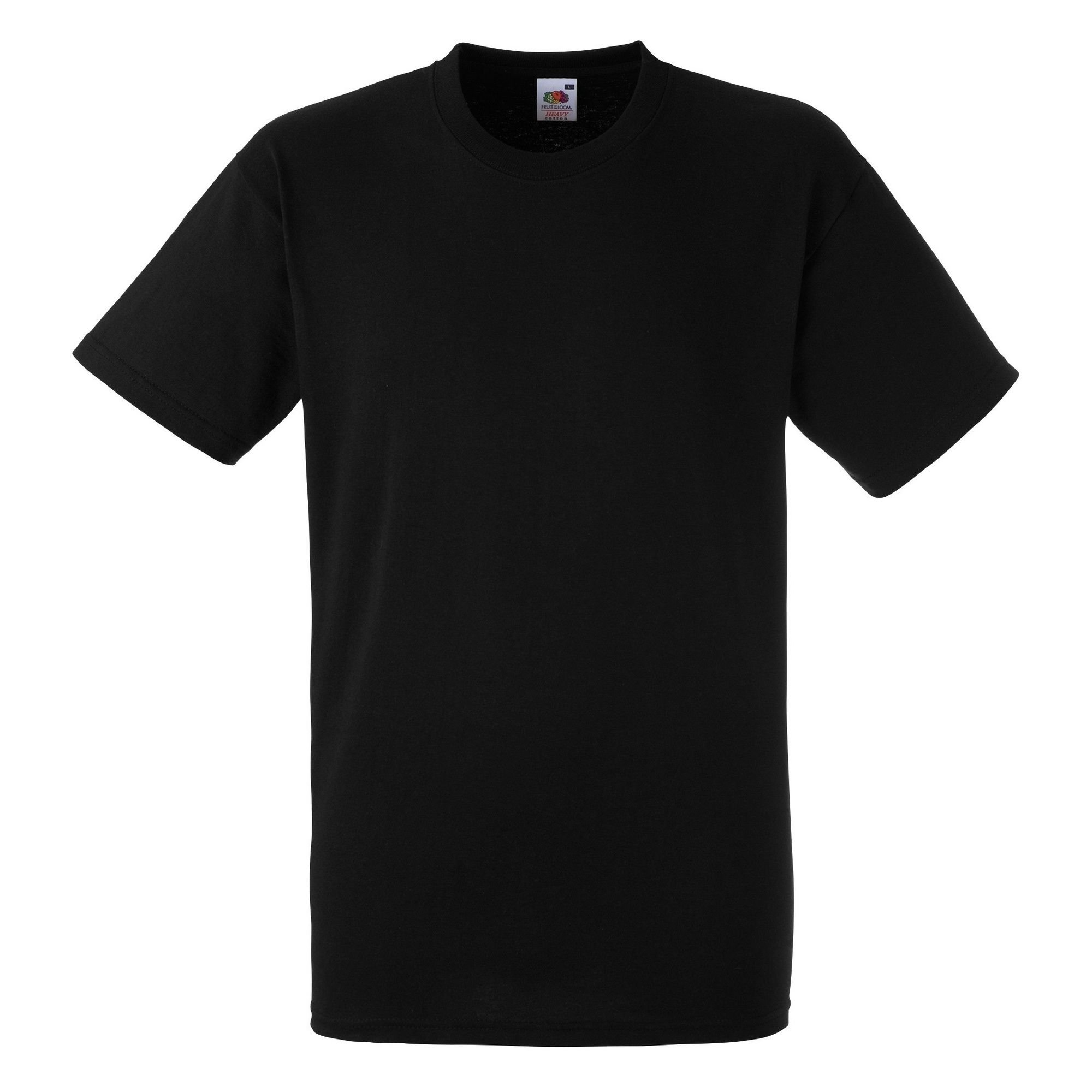 Fruit Of The Loom Fruit of the Loom Men's Heavy Weight Belcoro Cotton Short Sleeve T-Shirt in Black - 3