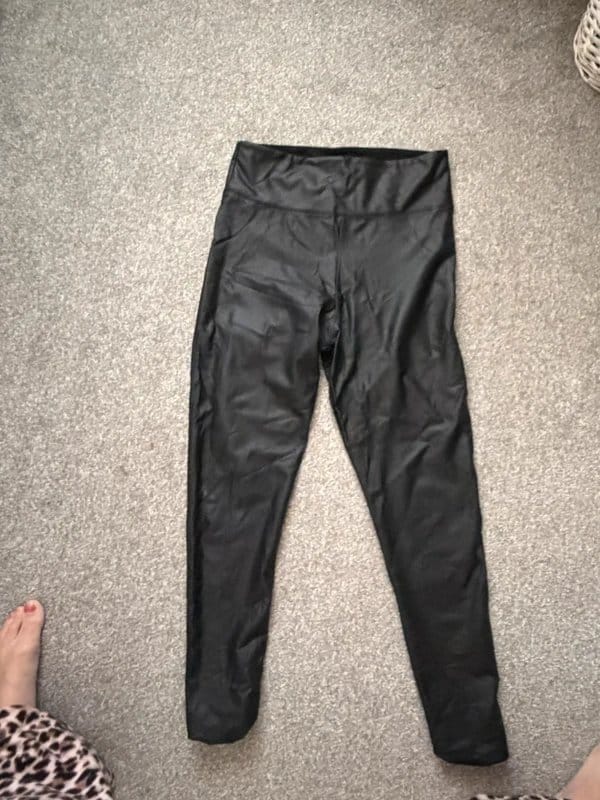 New Look Black Leather Look Leggings