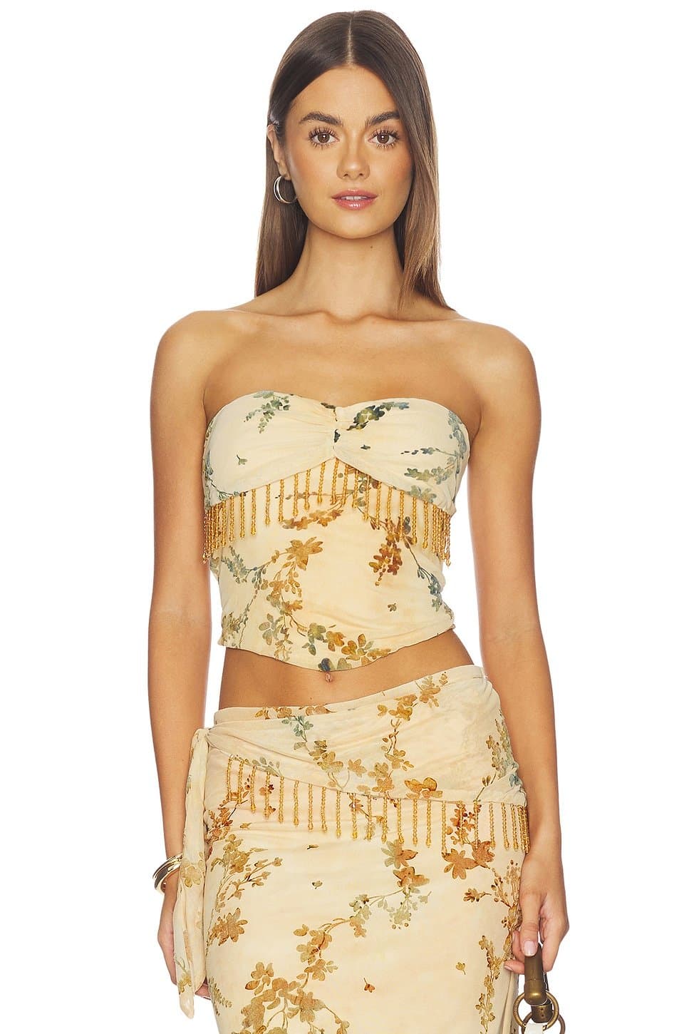 revolve Burnout Fringe Tube Top