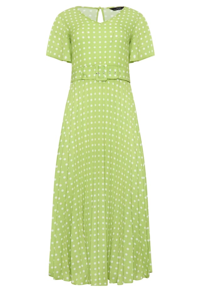 Star By Julien Macdonald Star by Julien Macdonald Women's Polka Dot Angel Sleeve Dress in Bright Green - 2