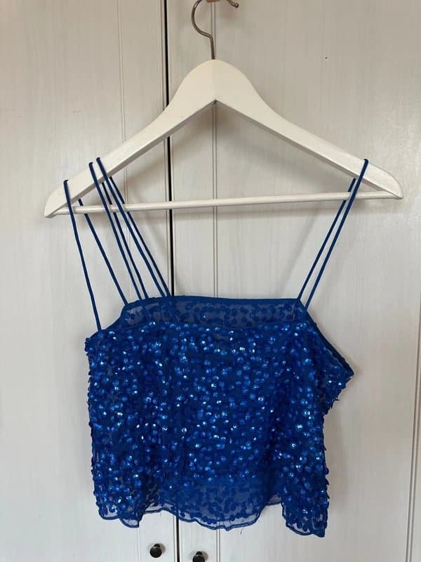 ASOS ASOS blue sequin top