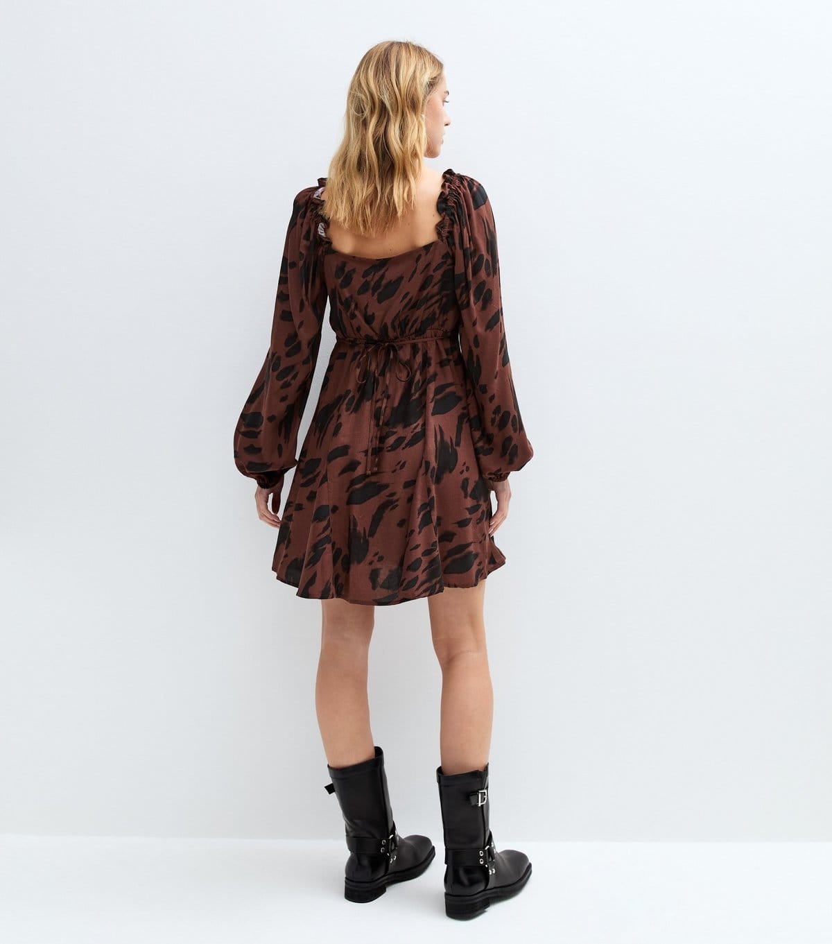 New Look Women's Red Animal Print Sweetheart Neck Mini Dress New Look - 4