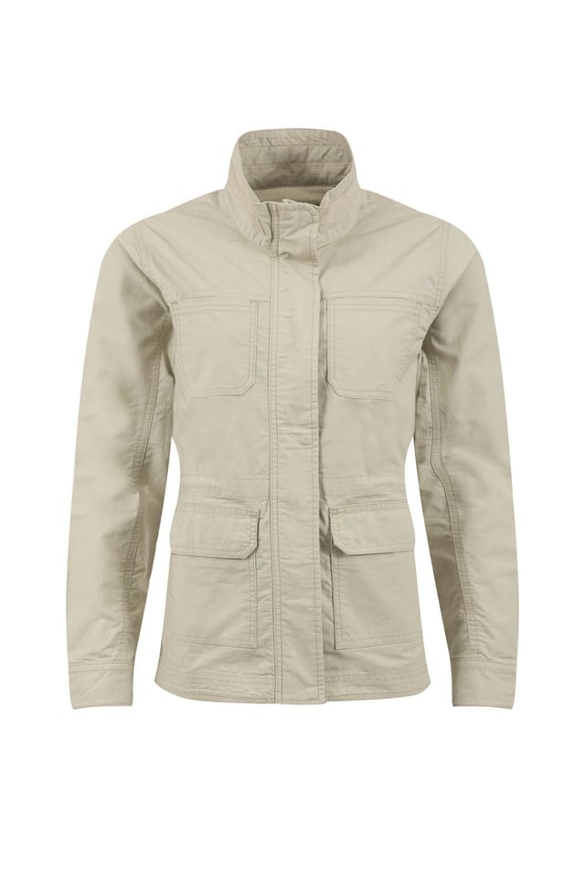 Weird Fish Weird Fish Women's Kelia Utility Jacket in Stone - 2