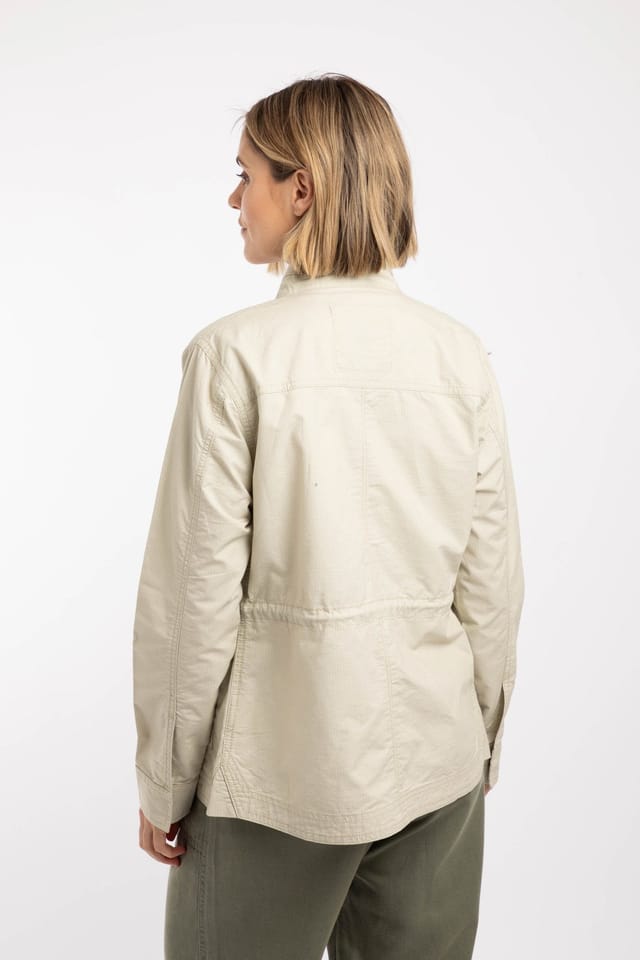 Weird Fish Weird Fish Women's Kelia Utility Jacket in Stone - 3