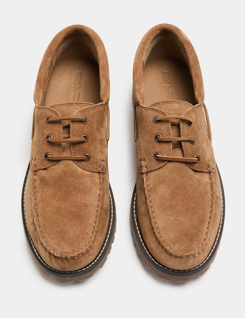 Marks & Spencer M&S Chunky Sole Suede Deck Shoes Tan