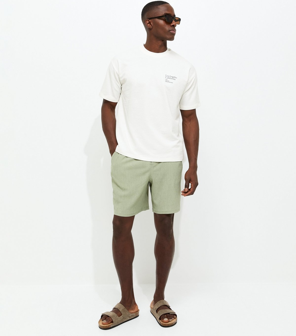 New Look Men's Off White Oversized Observatory Print T-Shirt New Look - 3