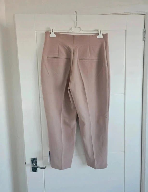 ASOS Asos dusky pink new tailored cigarette trousers bottoms 12 petite dressy smart day night out