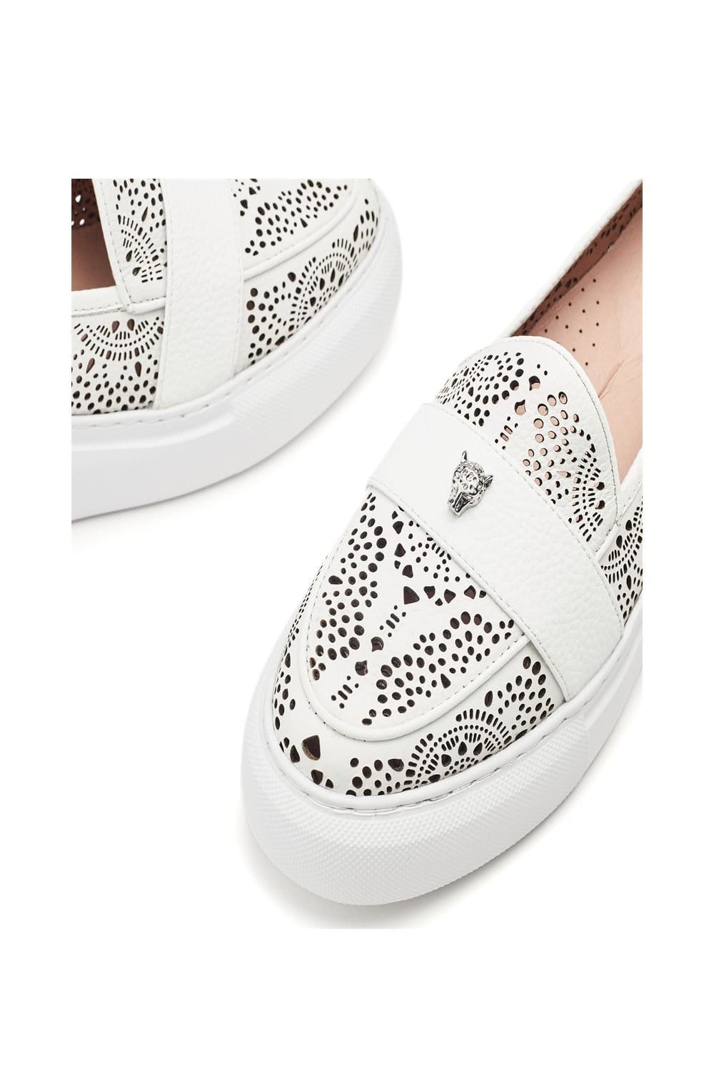 Moda In Pelle Moda In Pelle Women's 'Eudia' Leather Loafers in White - 4