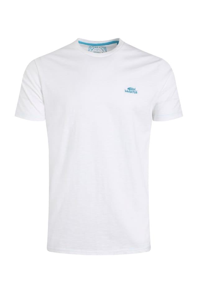 Weird Fish Weird Fish Men's Fished Branded T-Shirt in White - 2