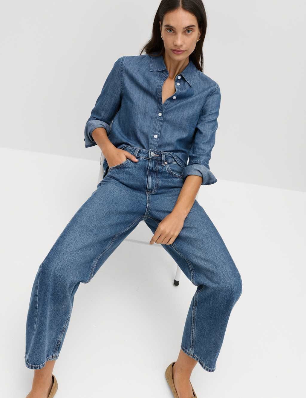 M&S Blue Denim Shirt