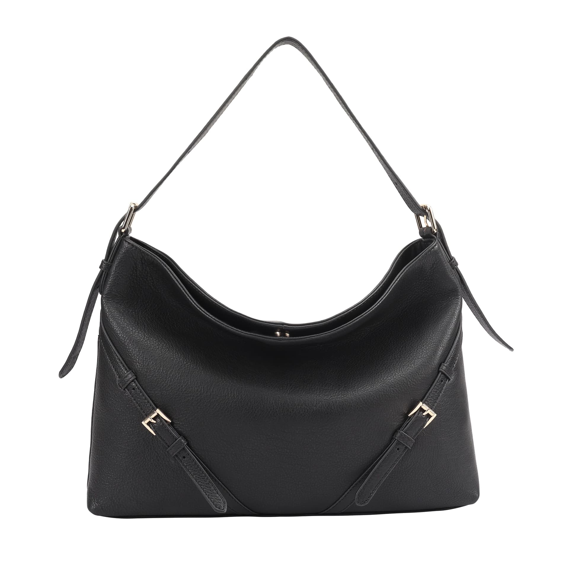 Paul Costelloe Paul Costelloe Women's Cecily Leather Shoulder Bag in Black