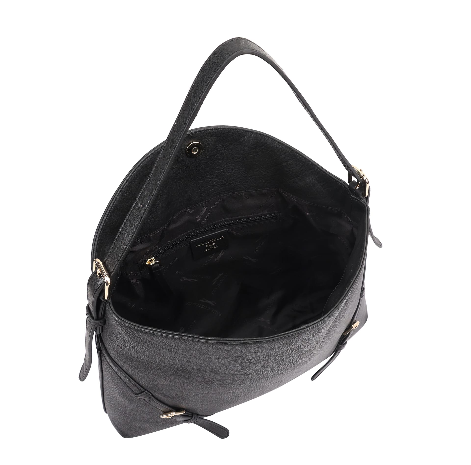 Paul Costelloe Paul Costelloe Women's Cecily Leather Shoulder Bag in Black - 4