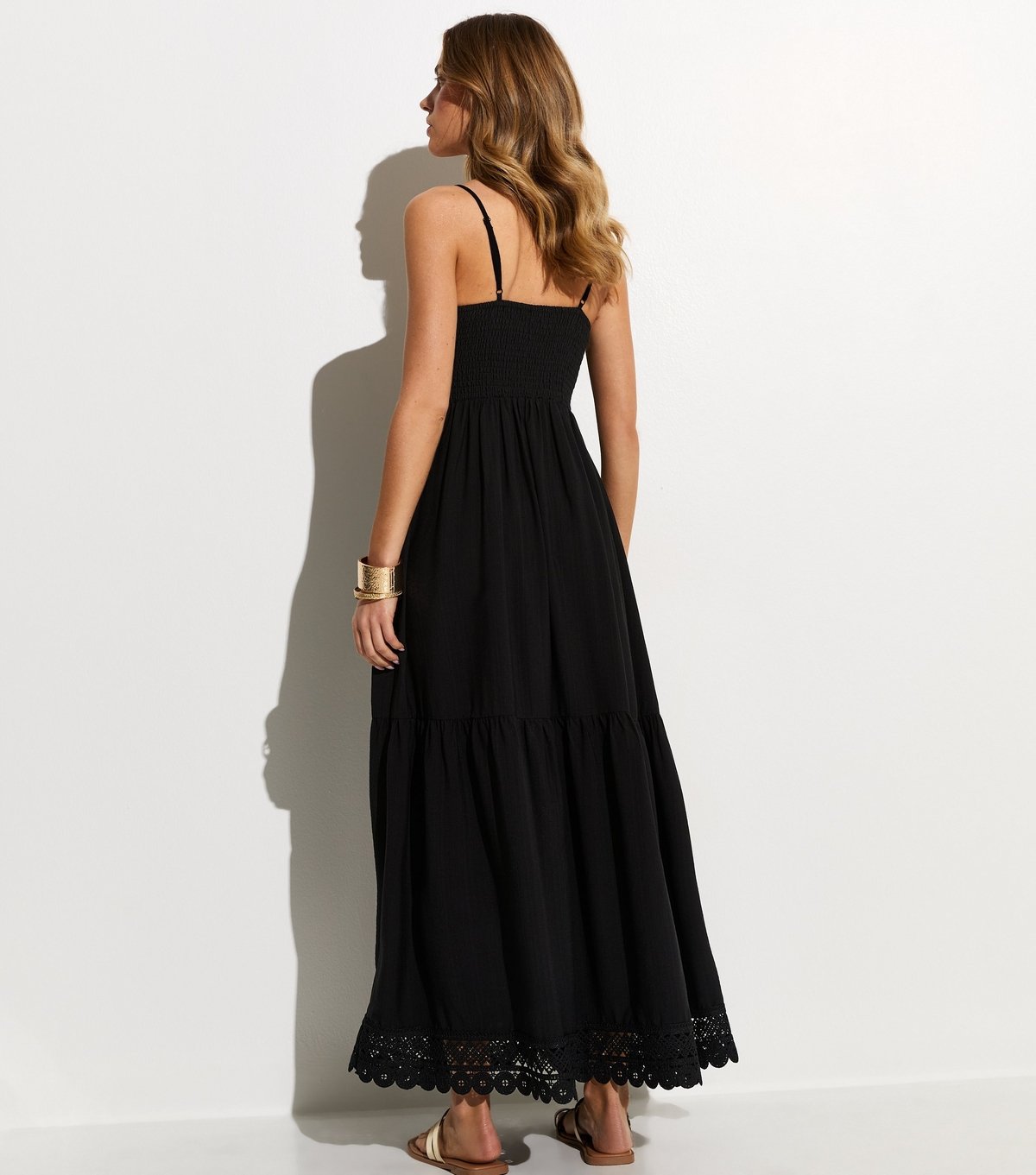 New Look Women's Black Crochet Panel Beach Maxi Dress New Look - 4