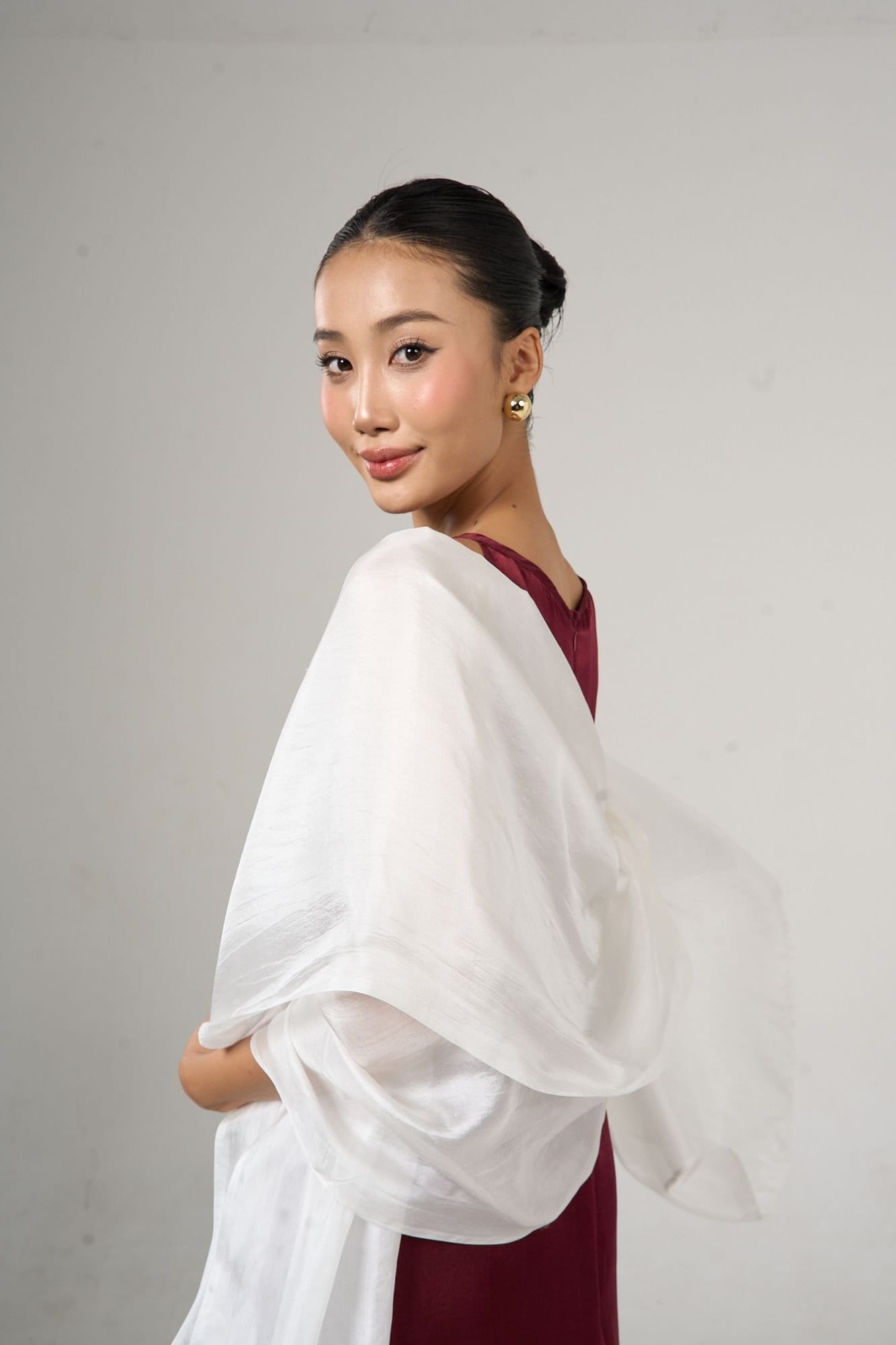 Silk and Bears Silk and Bears Women's Pearl White Mulberry Silk Scarf - Wedding Shawl- Lightweight Wrap - 4