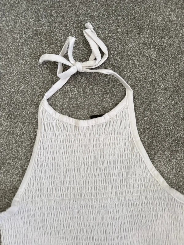 ASOS White Halter Top Size S