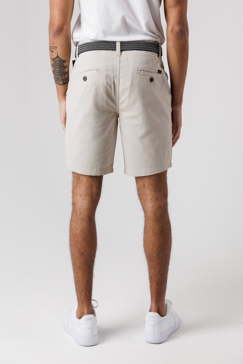 Tokyo Laundry Tokyo Laundry Men's Cotton Twill Peached Shorts in Stone - 2