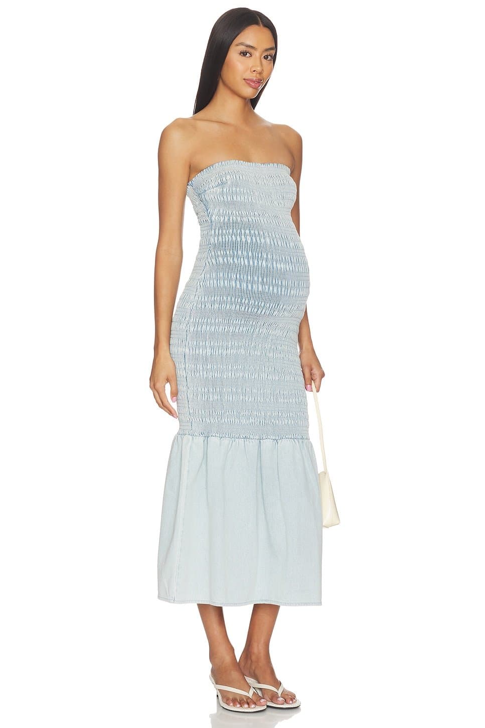 revolve Denim Smocked Dress