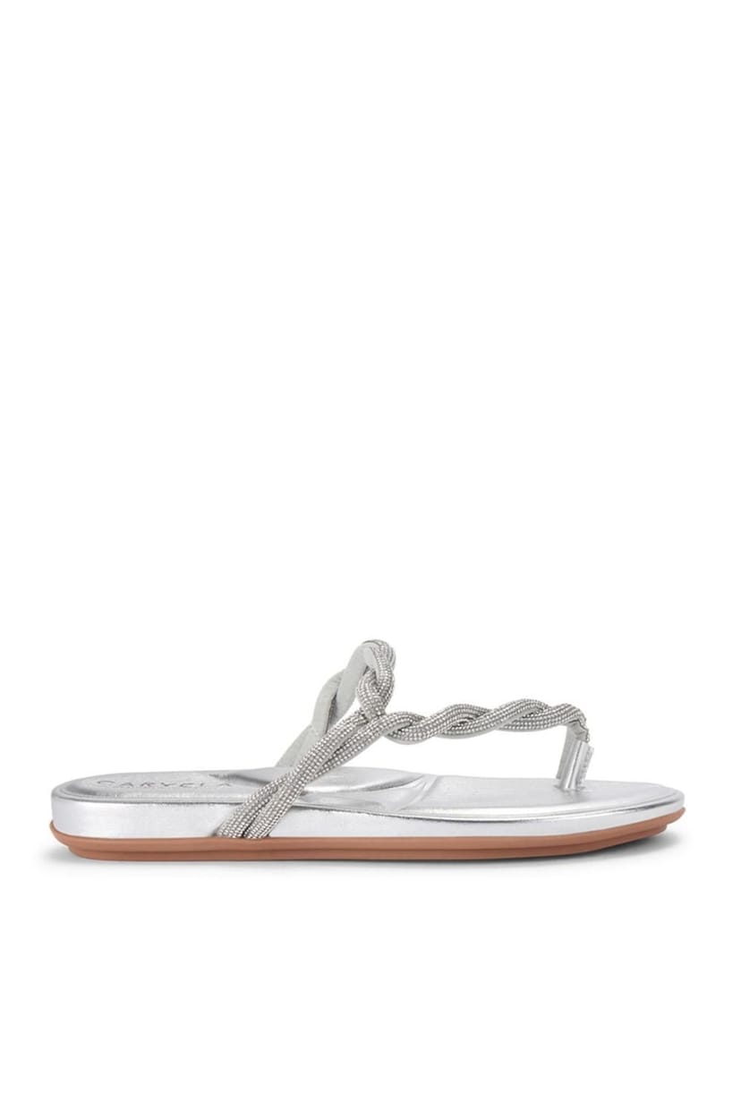 Carvela Carvela Women's 'Loopi Tt' Fabric Sandals in Silver - 1