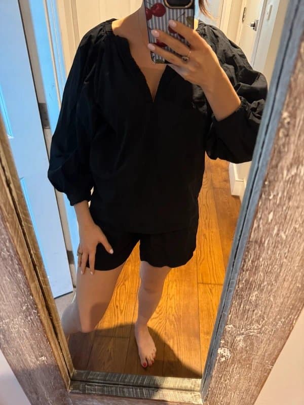 Mango Mango black 100% beach top