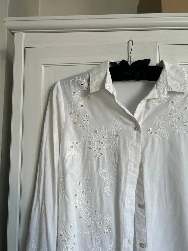 White Cotton Shirt M