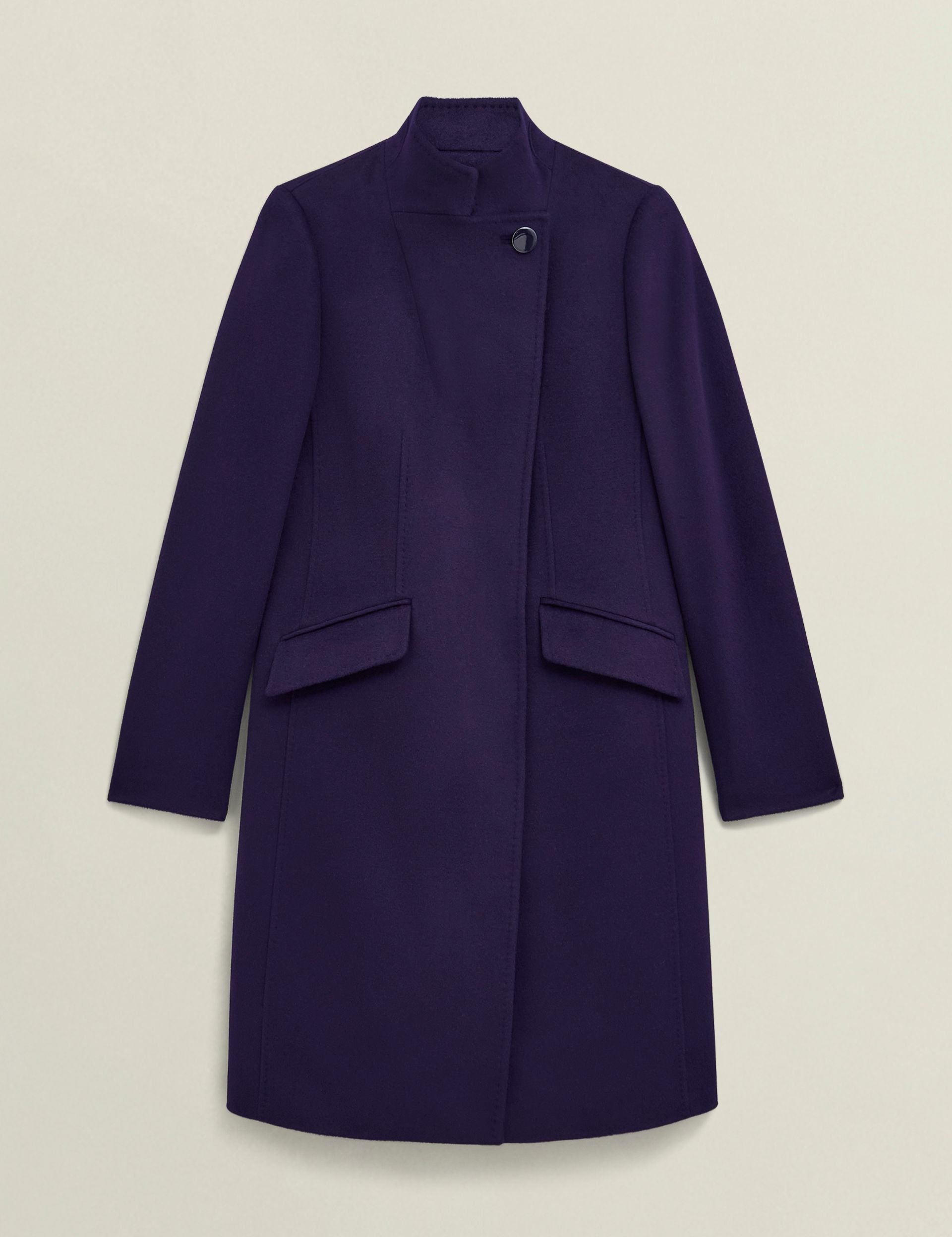 Hobbs London Hobbs London Women's Taylor Wool Coat in Aubergine - 2
