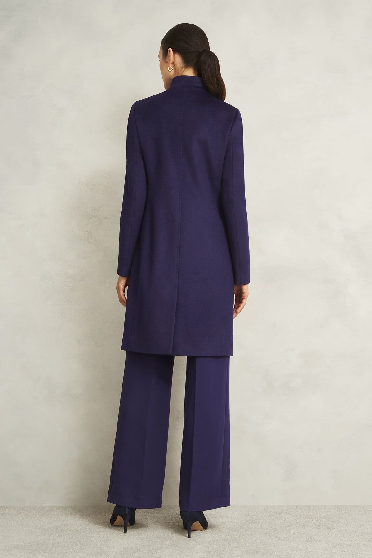 Hobbs London Hobbs London Women's Taylor Wool Coat in Aubergine - 4