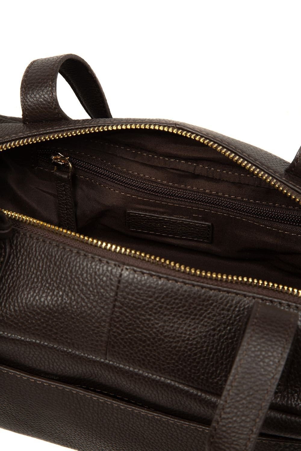 Pure Luxuries London Pure Luxuries London Women's 'Mercy' Leather Handbag in Dark Brown - 4
